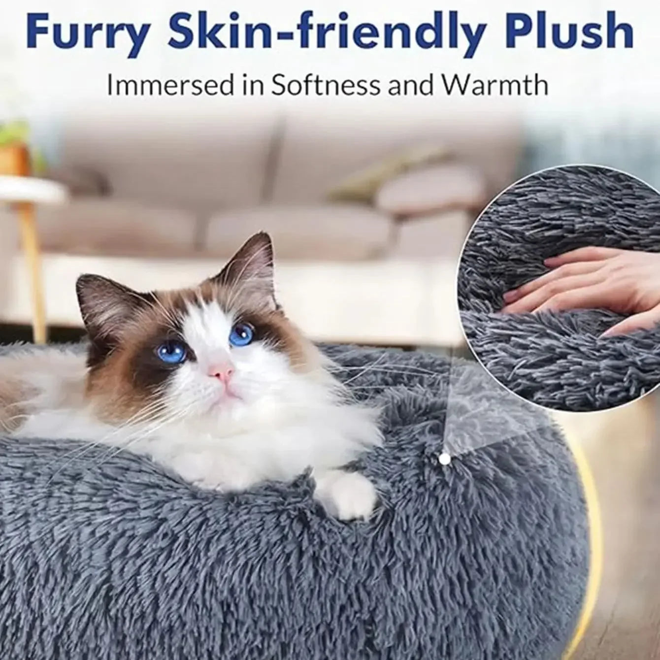 CalmNest Plush Pet Bed
