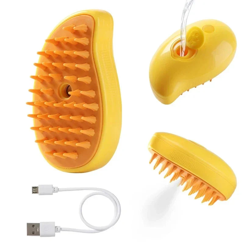 Steamy Pet Brush โ 3-in-1