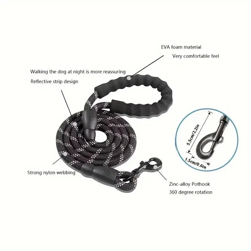 NoctraLead Heavy-Duty Reflective Dog Lead