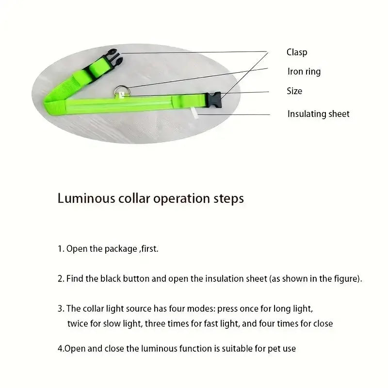 LumaGlow LED Dog Collar